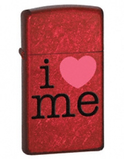 Zippo slim Candy Apple Red I Love Me